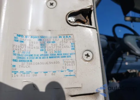 1986 Ford Ranger z USA, uszkodzony, nr VIN 1FTBR10A5GUC54805